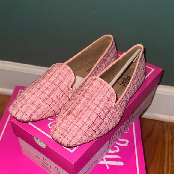 Hey Girl by Corkys Women’s Pink Tweed Loafers size 7. NIB - Picture 2 of 5